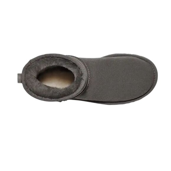 UGG Boots 7 Classic Mini II Genuine Fur Sheepskin Suede Winter Snow Shoes Gray - Picture 15 of 16